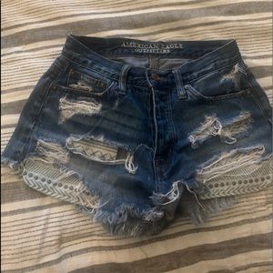 American eagle hi rise shorts